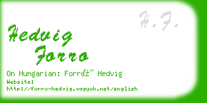 hedvig forro business card